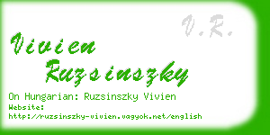 vivien ruzsinszky business card